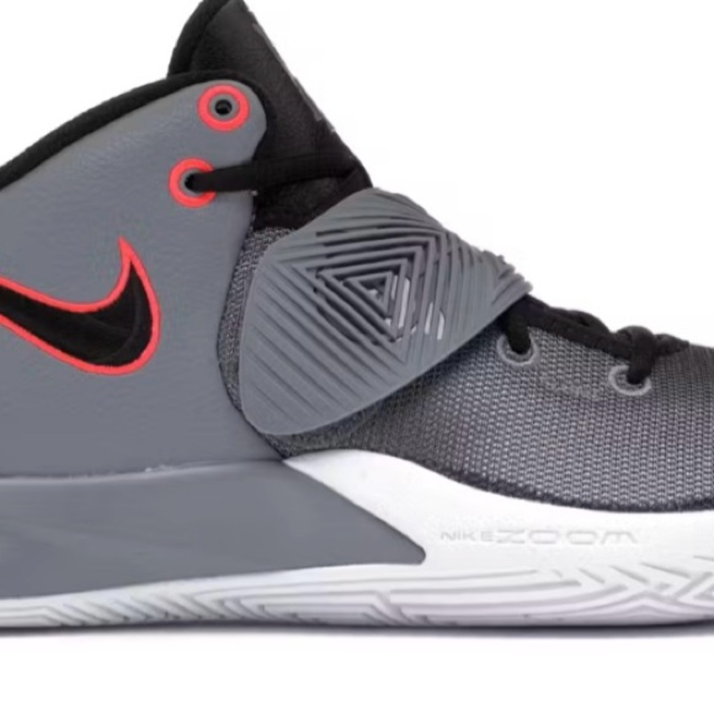 Nike Gray and Black Basketball shoes with Mid-Top Design
